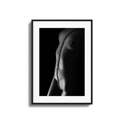 Nude with Steel Chain Framed Art
