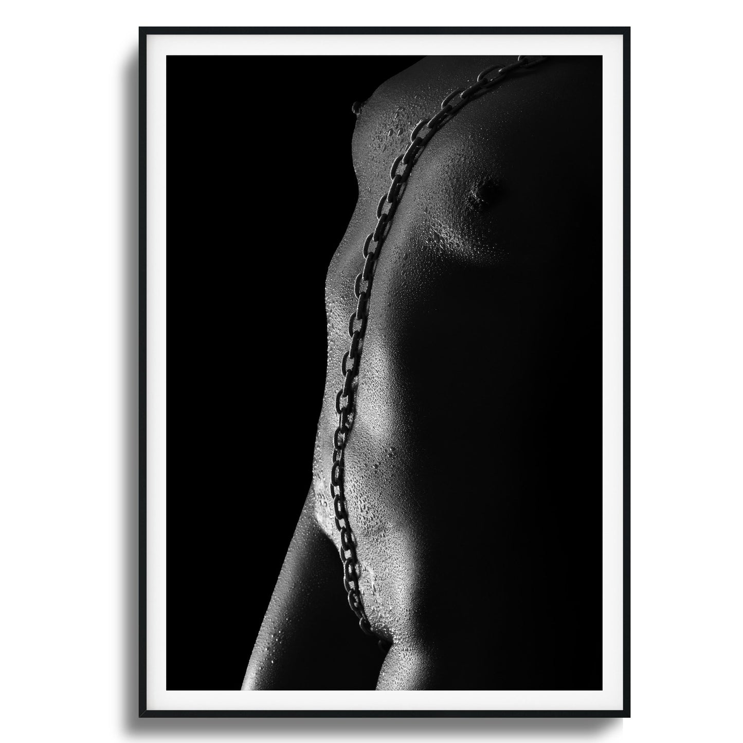 Nude with Steel Chain Framed Art