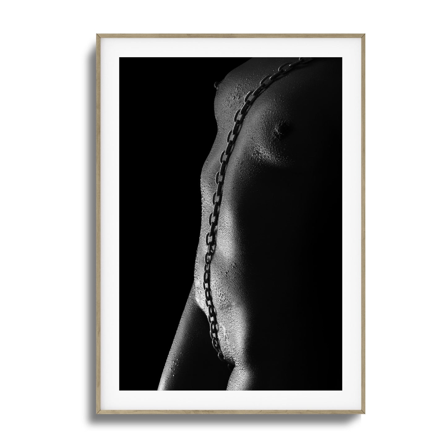 Nude with Steel Chain Framed Art