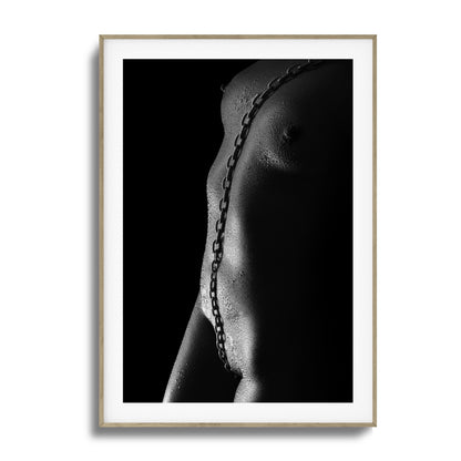 Nude with Steel Chain Framed Art
