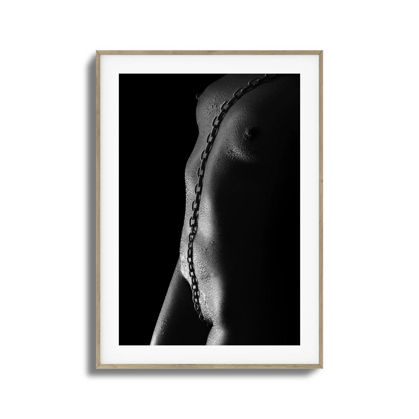 Nude with Steel Chain Framed Art