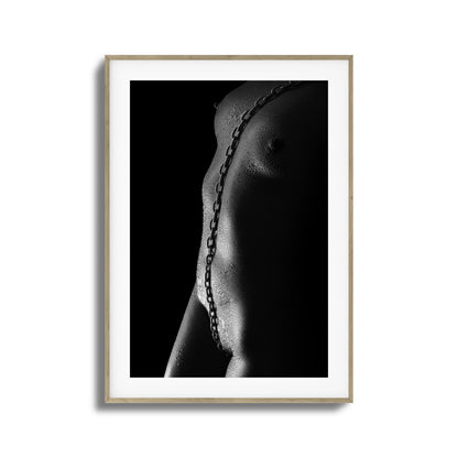 Nude with Steel Chain Framed Art