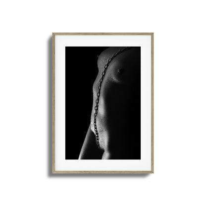 Nude with Steel Chain Framed Art