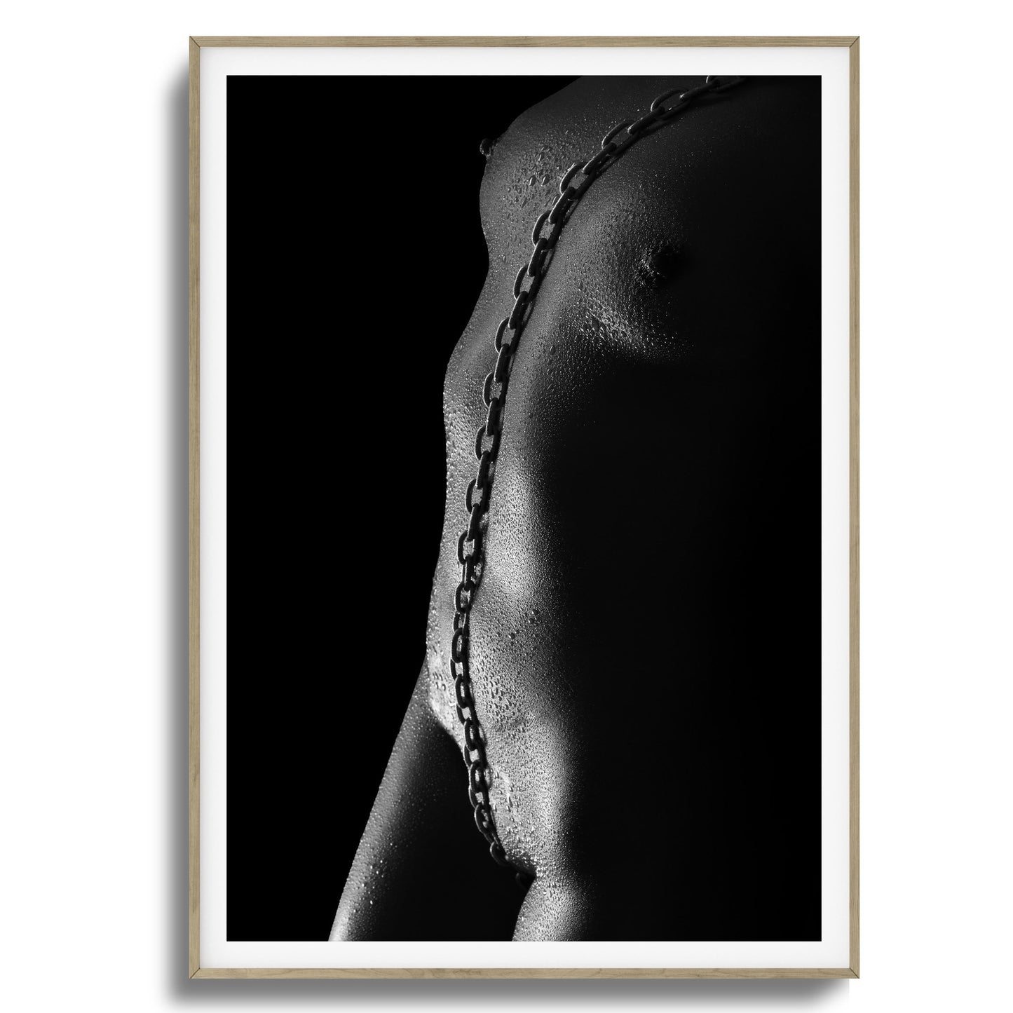 Nude with Steel Chain Framed Art