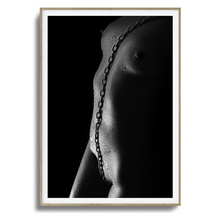 Nude with Steel Chain Framed Art