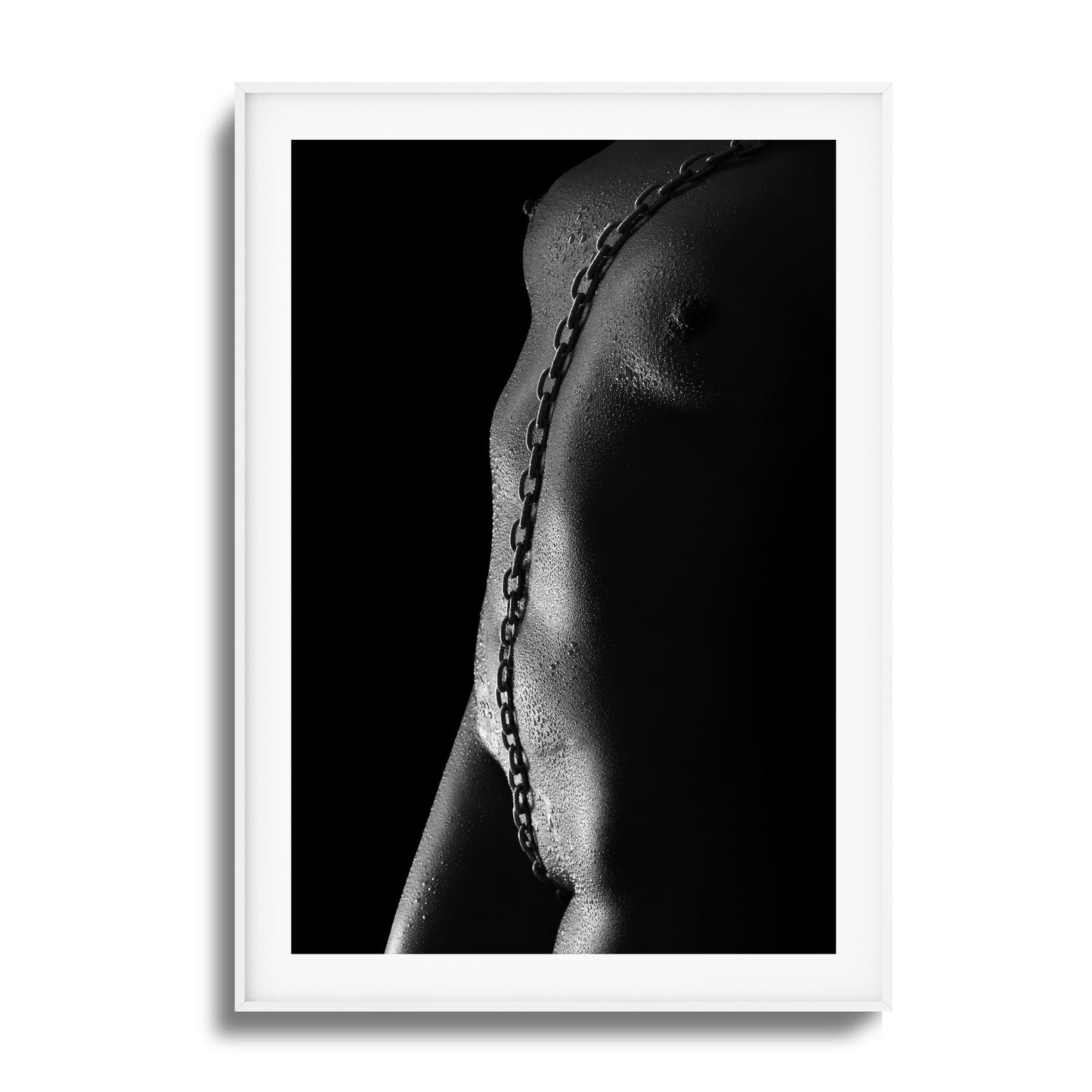 Nude with Steel Chain Framed Art