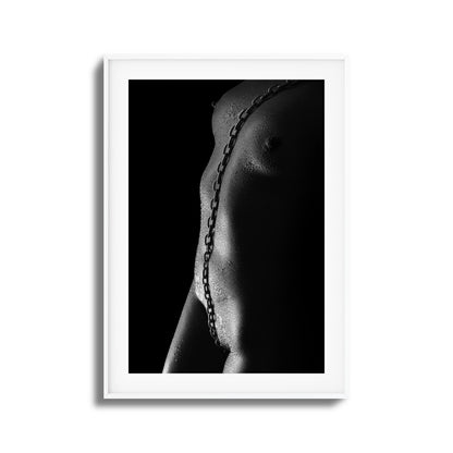 Nude with Steel Chain Framed Art