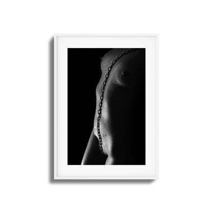 Nude with Steel Chain Framed Art
