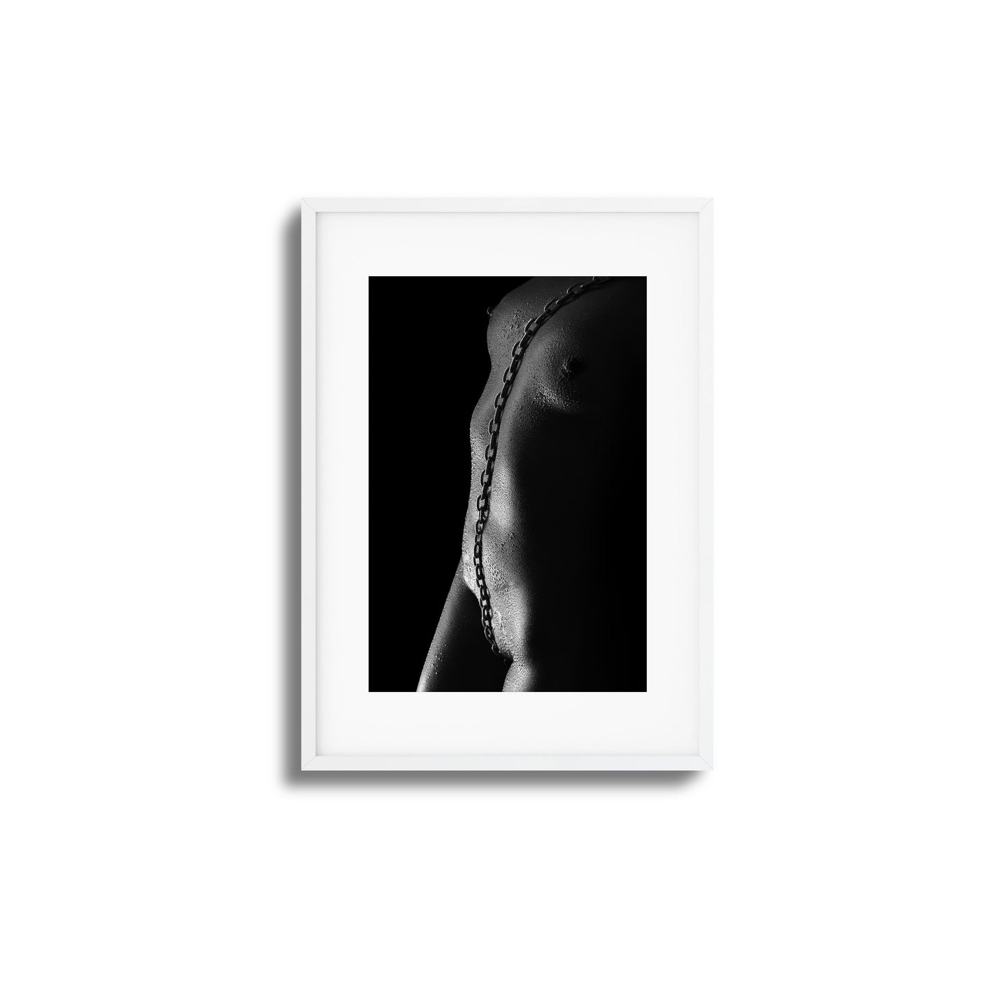 Nude with Steel Chain Framed Art