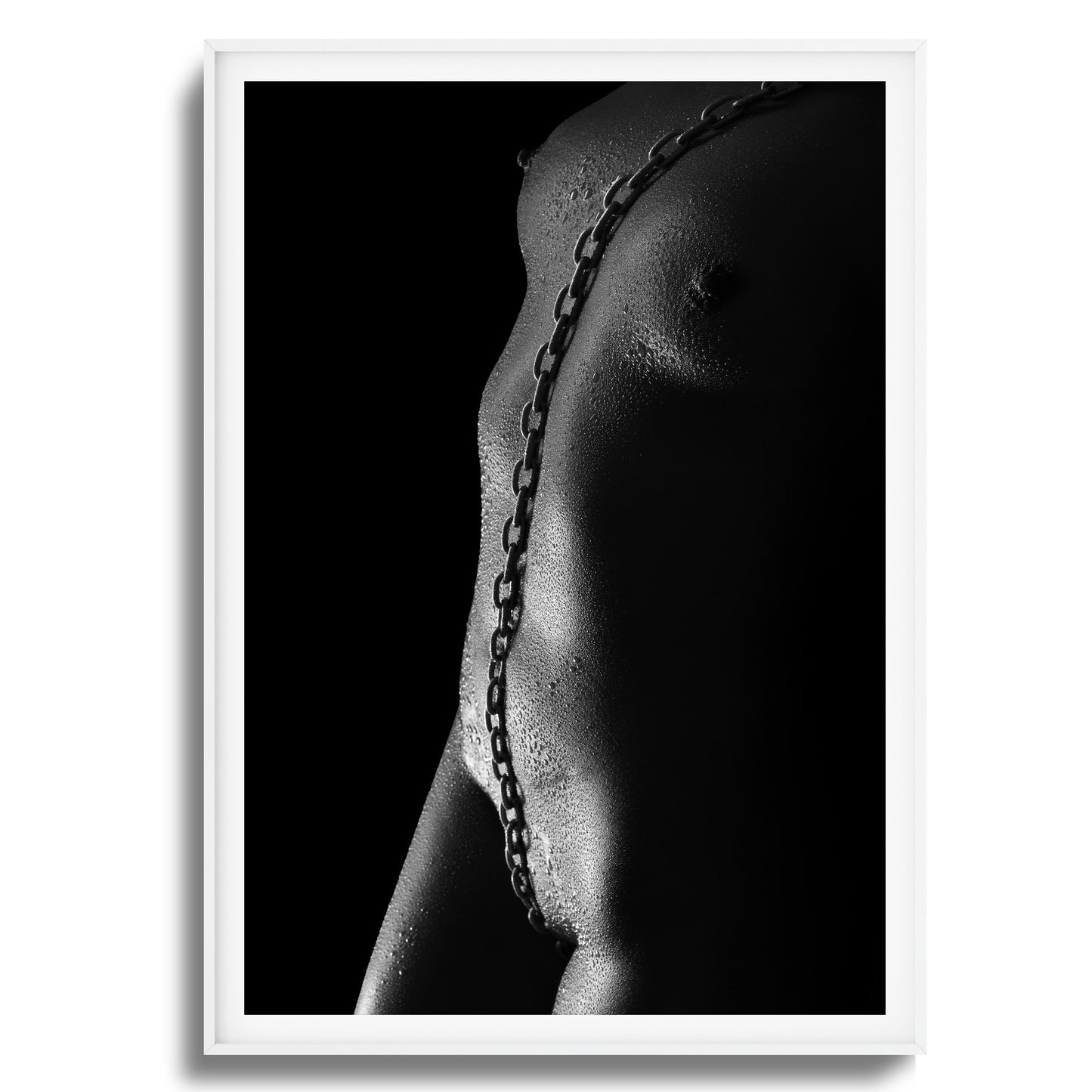 Nude with Steel Chain Framed Art