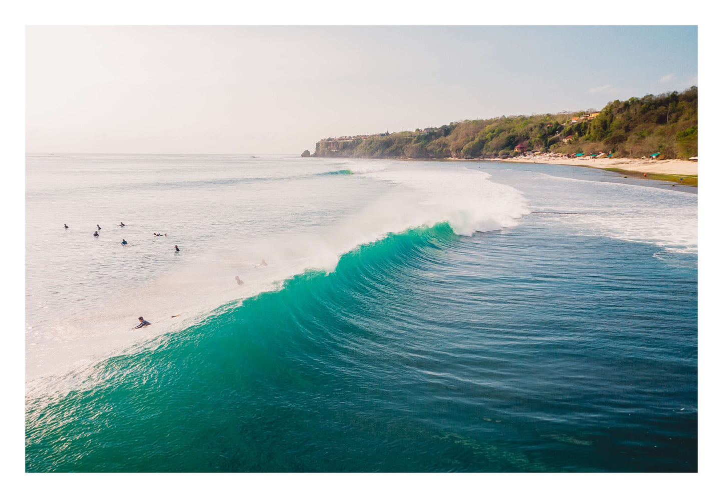 Ocean Wave Lineup Surf View Framed Art