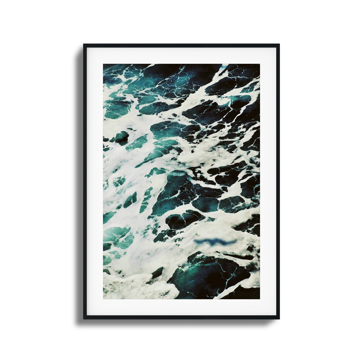 Ocean Foam Abstract Framed Art