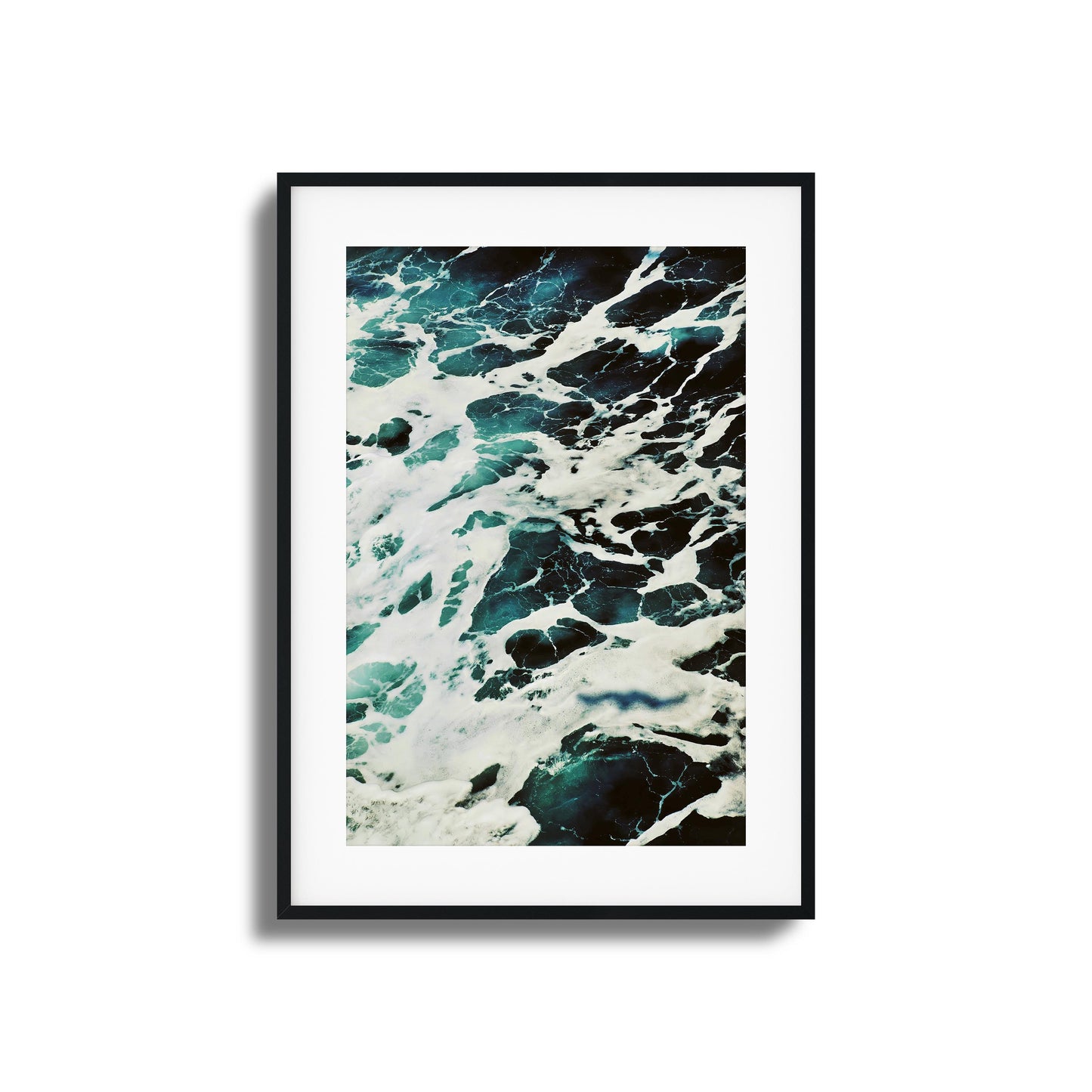 Ocean Foam Abstract Framed Art