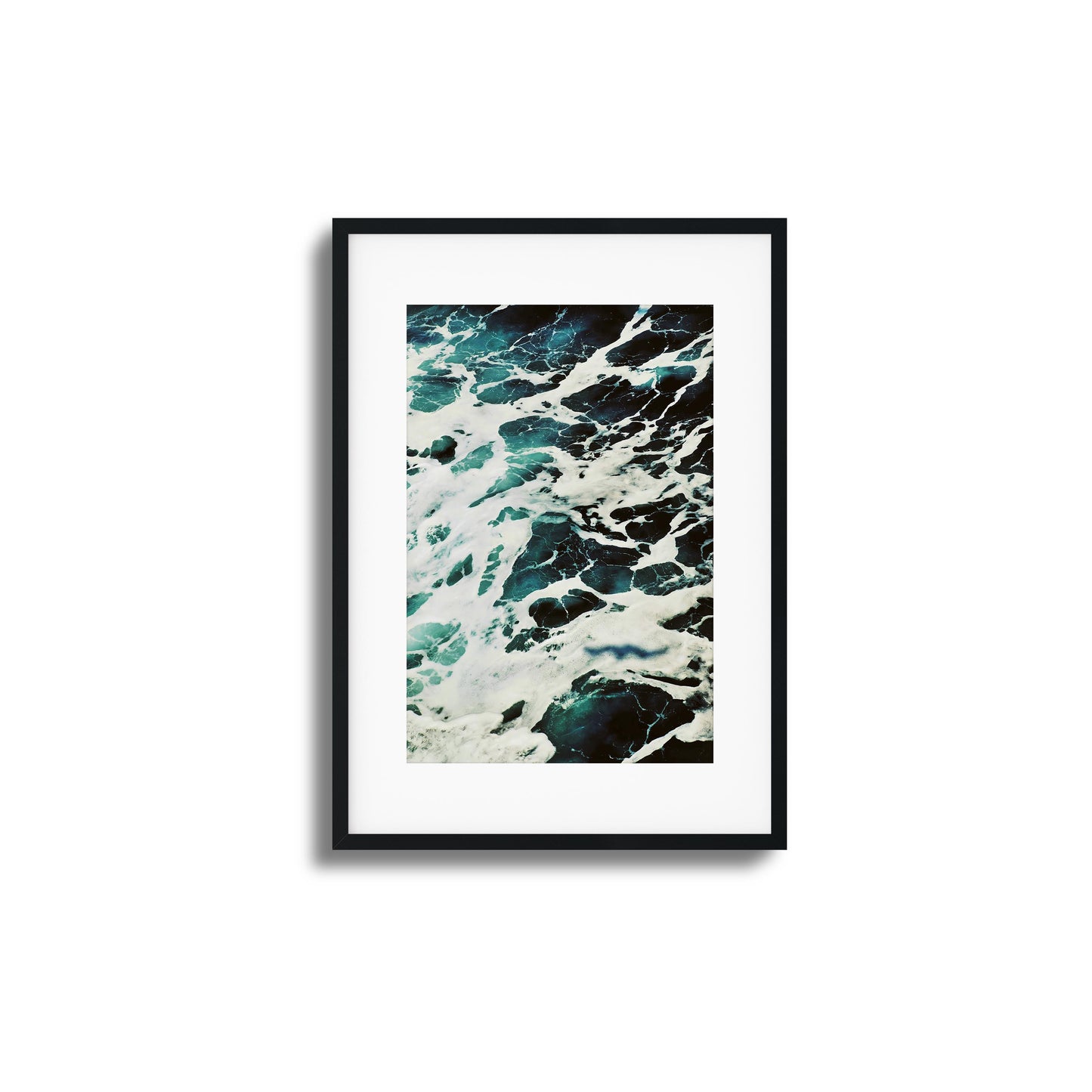 Ocean Foam Abstract Framed Art