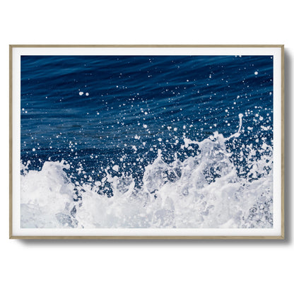 Ocean Splash Close-Up Framed Art