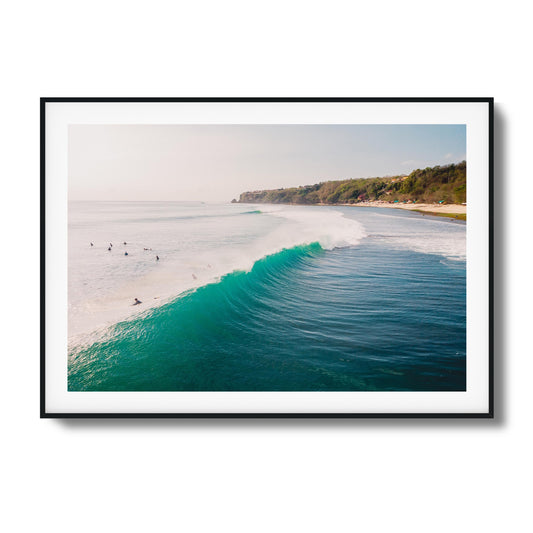 Ocean Wave Lineup Surf View Framed Art