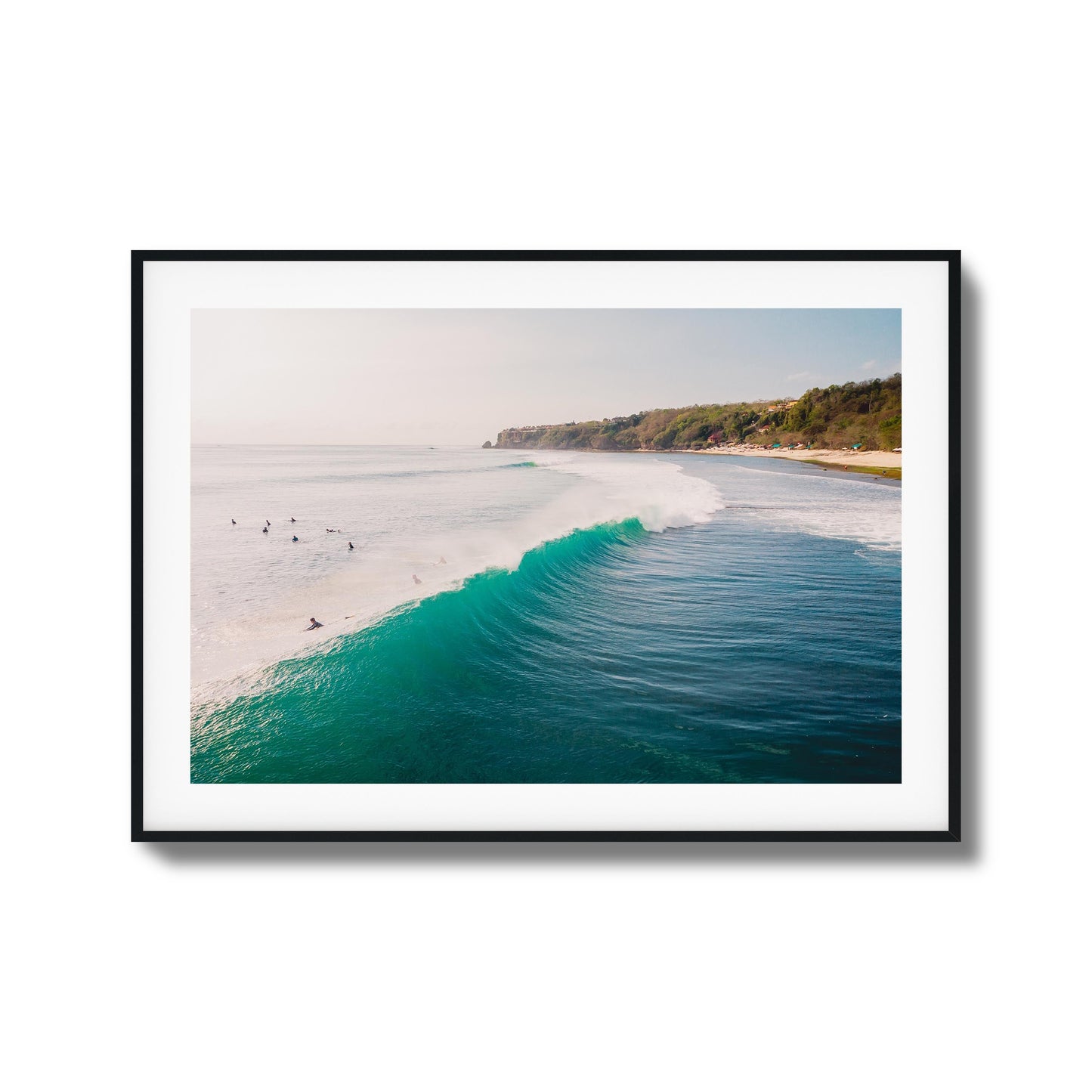 Ocean Wave Lineup Surf View Framed Art