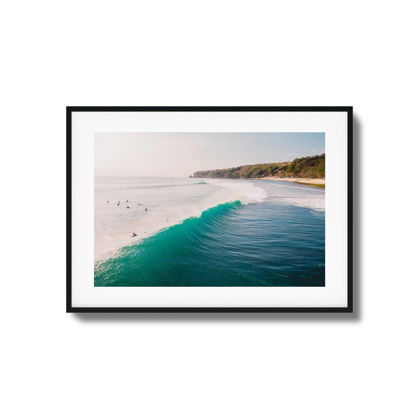 Ocean Wave Lineup Surf View Framed Art