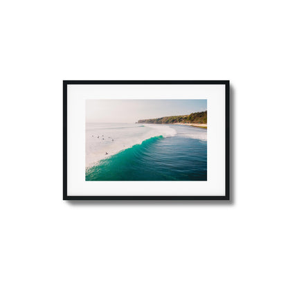 Ocean Wave Lineup Surf View Framed Art