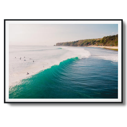 Ocean Wave Lineup Surf View Framed Art