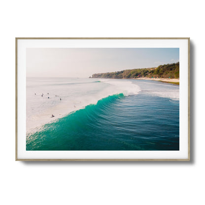 Ocean Wave Lineup Surf View Framed Art
