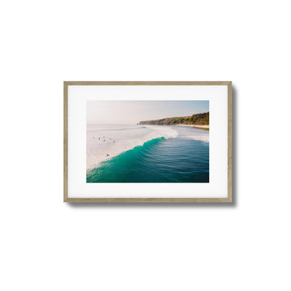 Ocean Wave Lineup Surf View Framed Art