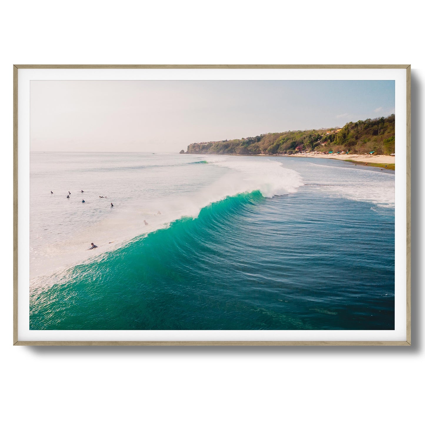 Ocean Wave Lineup Surf View Framed Art