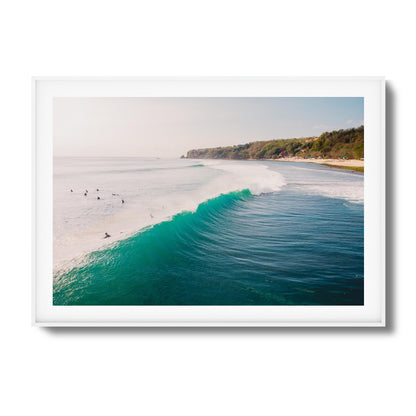 Ocean Wave Lineup Surf View Framed Art