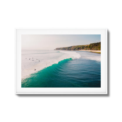 Ocean Wave Lineup Surf View Framed Art
