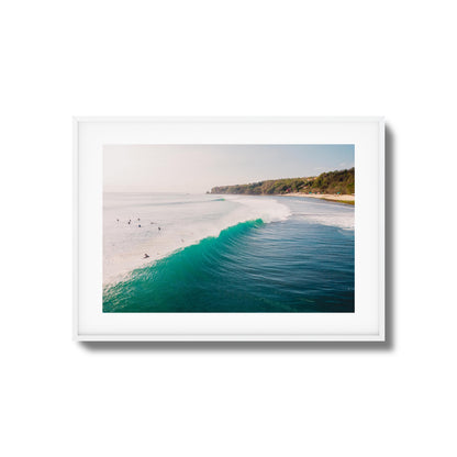 Ocean Wave Lineup Surf View Framed Art