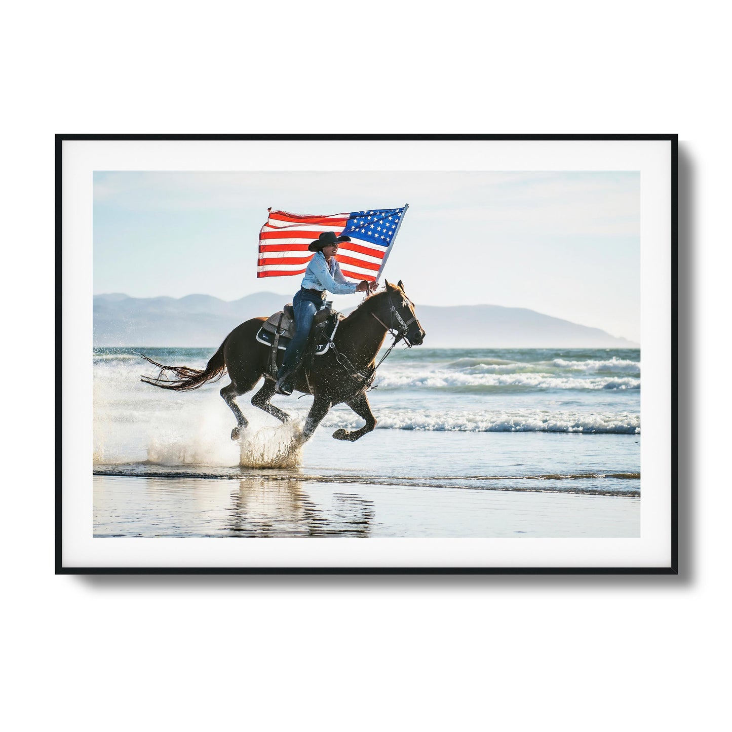 Patriotic Rider Framed Art