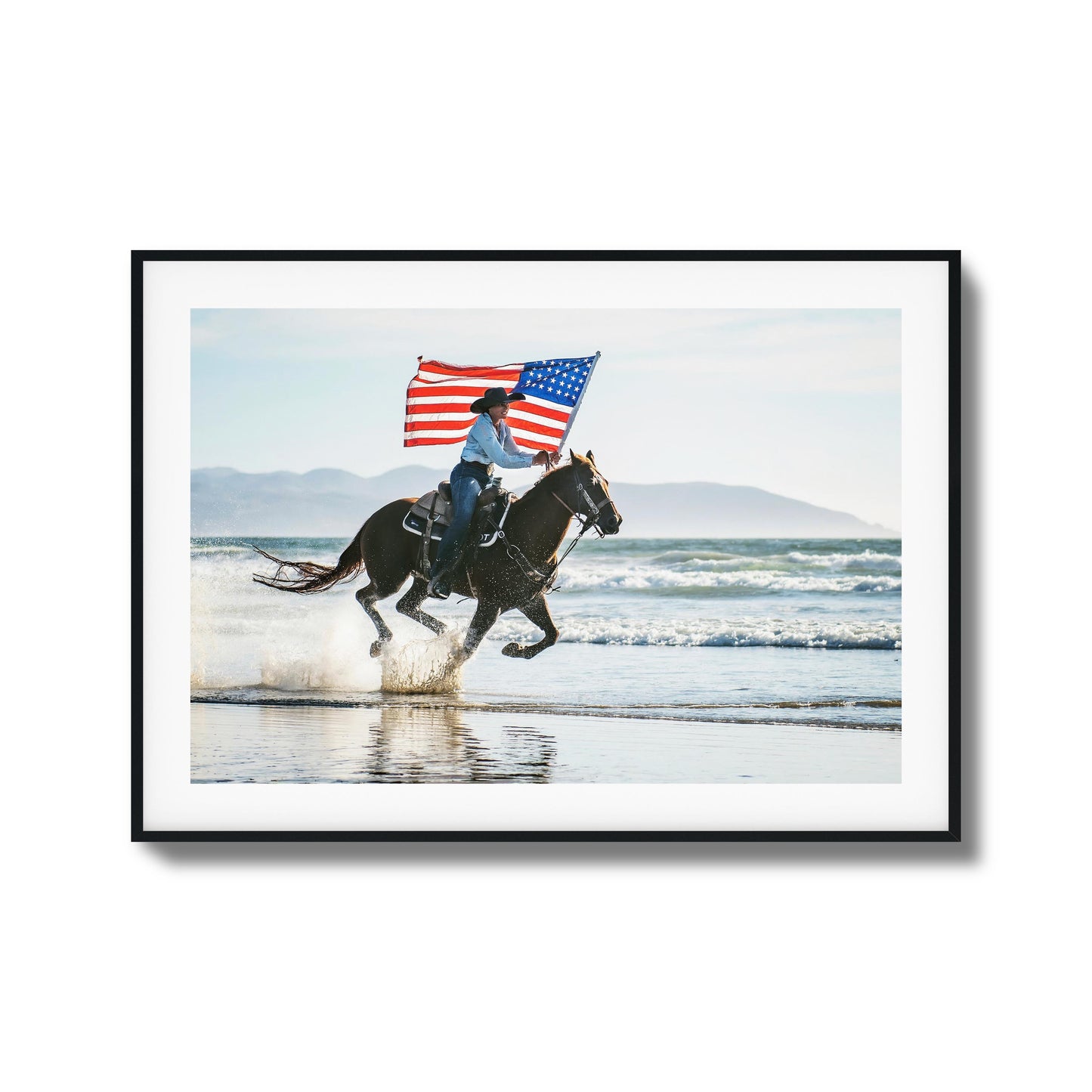 Patriotic Rider Framed Art