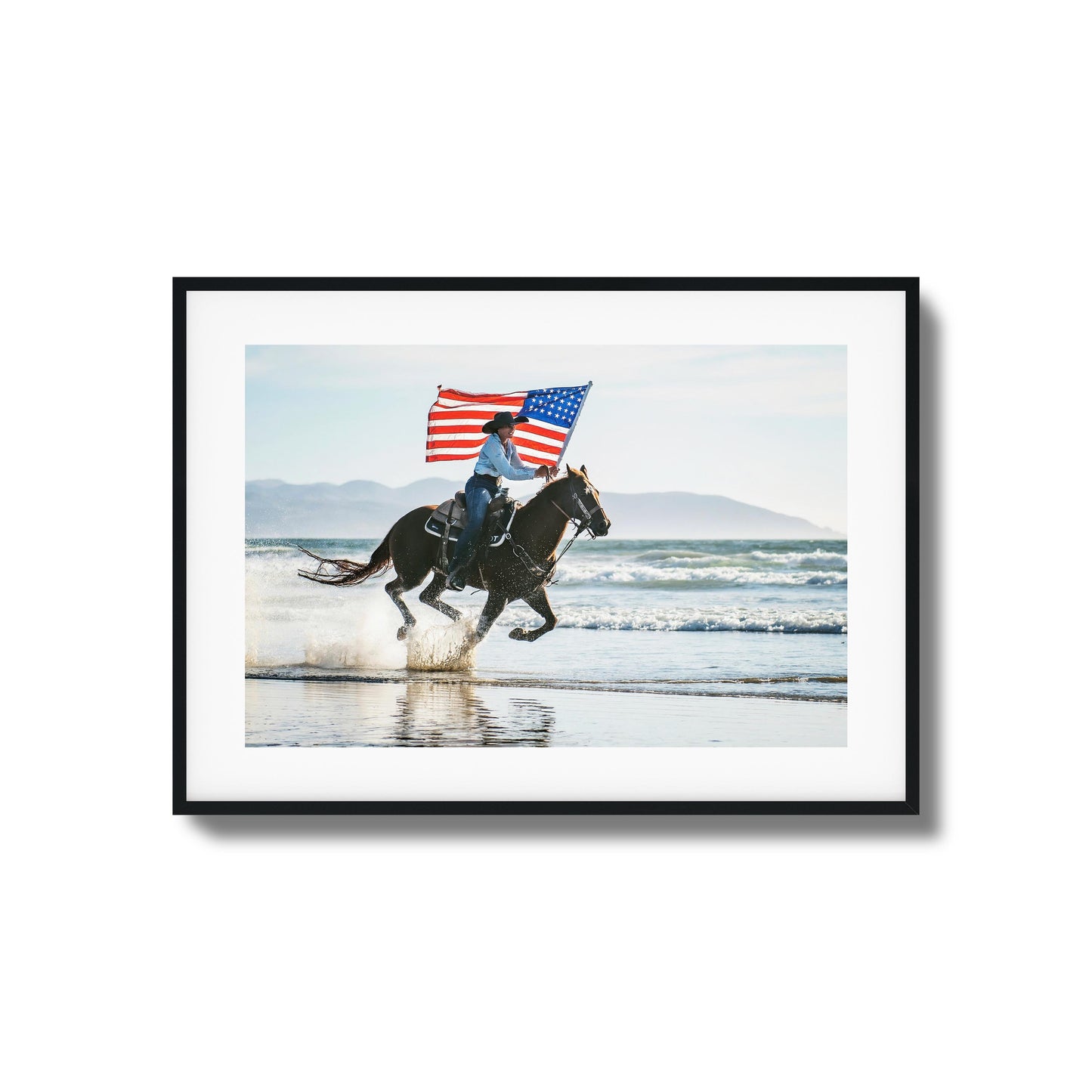 Patriotic Rider Framed Art