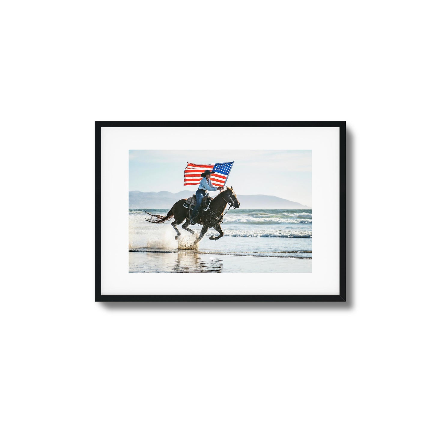 Patriotic Rider Framed Art