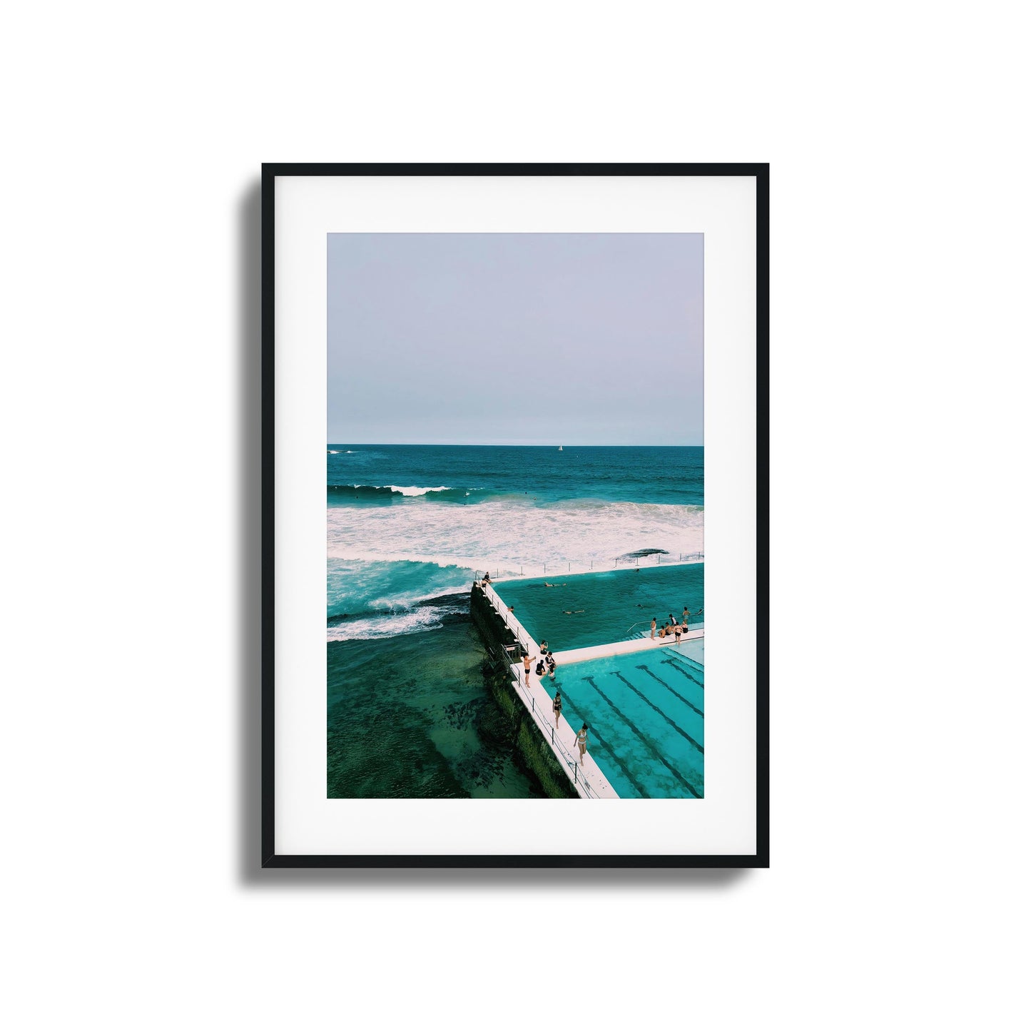 Poolside Break Framed Art