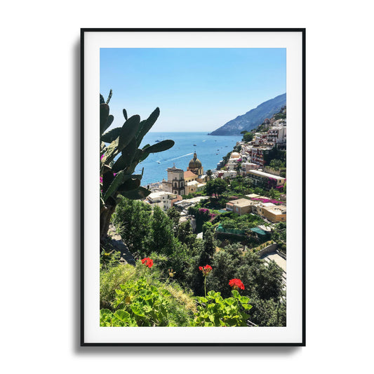 Coastal town of Positano with sea view