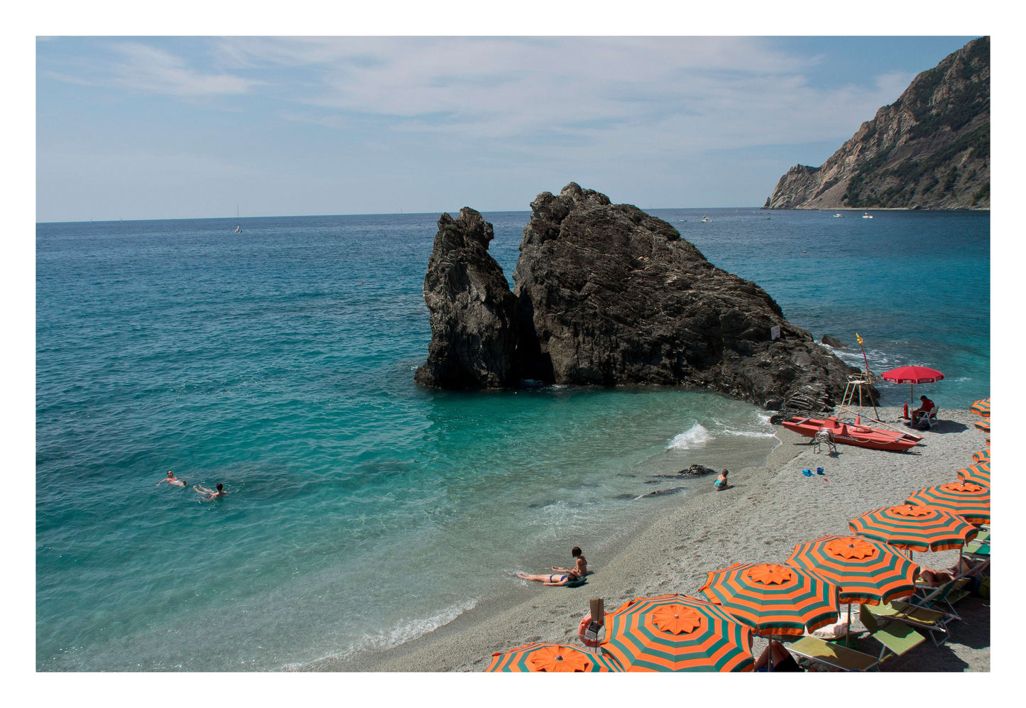 Rocky Cove Beach Scene Framed Art