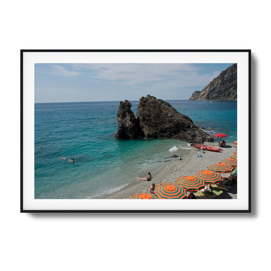 Rocky Cove Beach Scene Framed Art