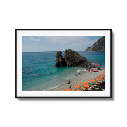 Rocky Cove Beach Scene Framed Art