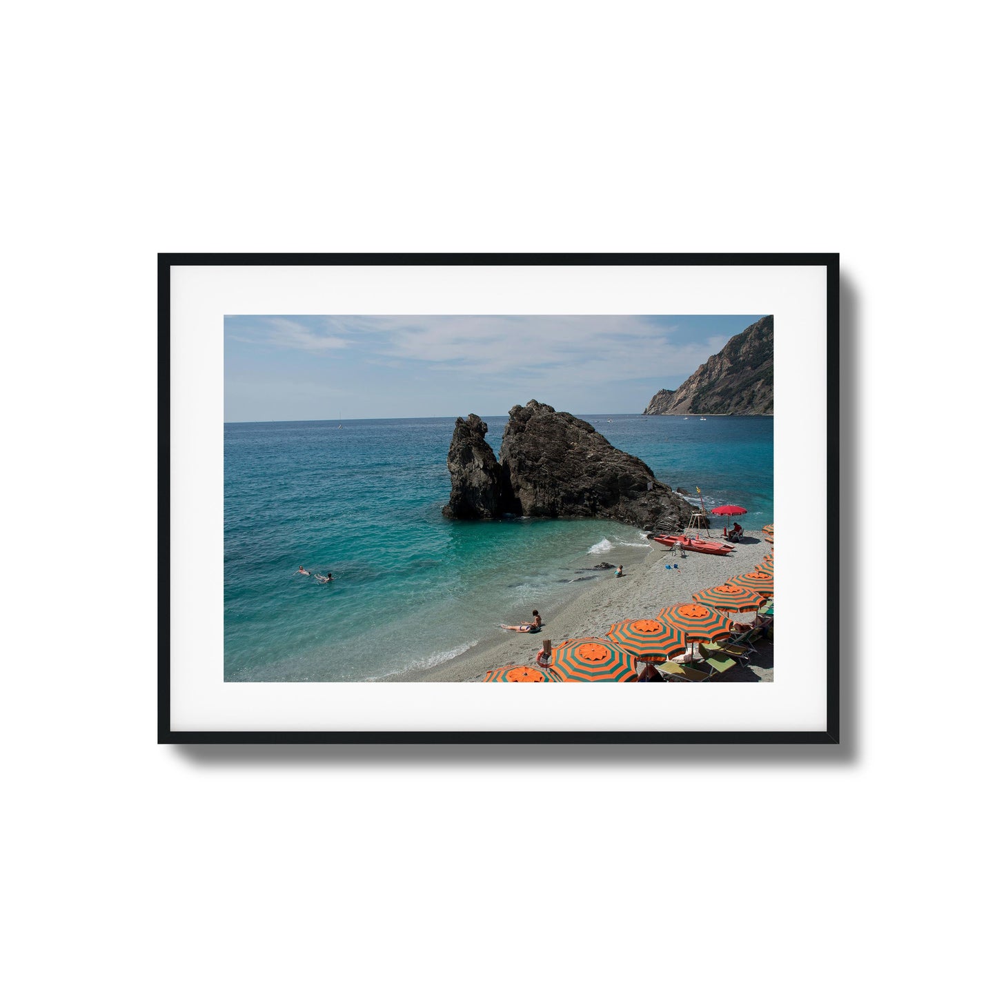 Rocky Cove Beach Scene Framed Art