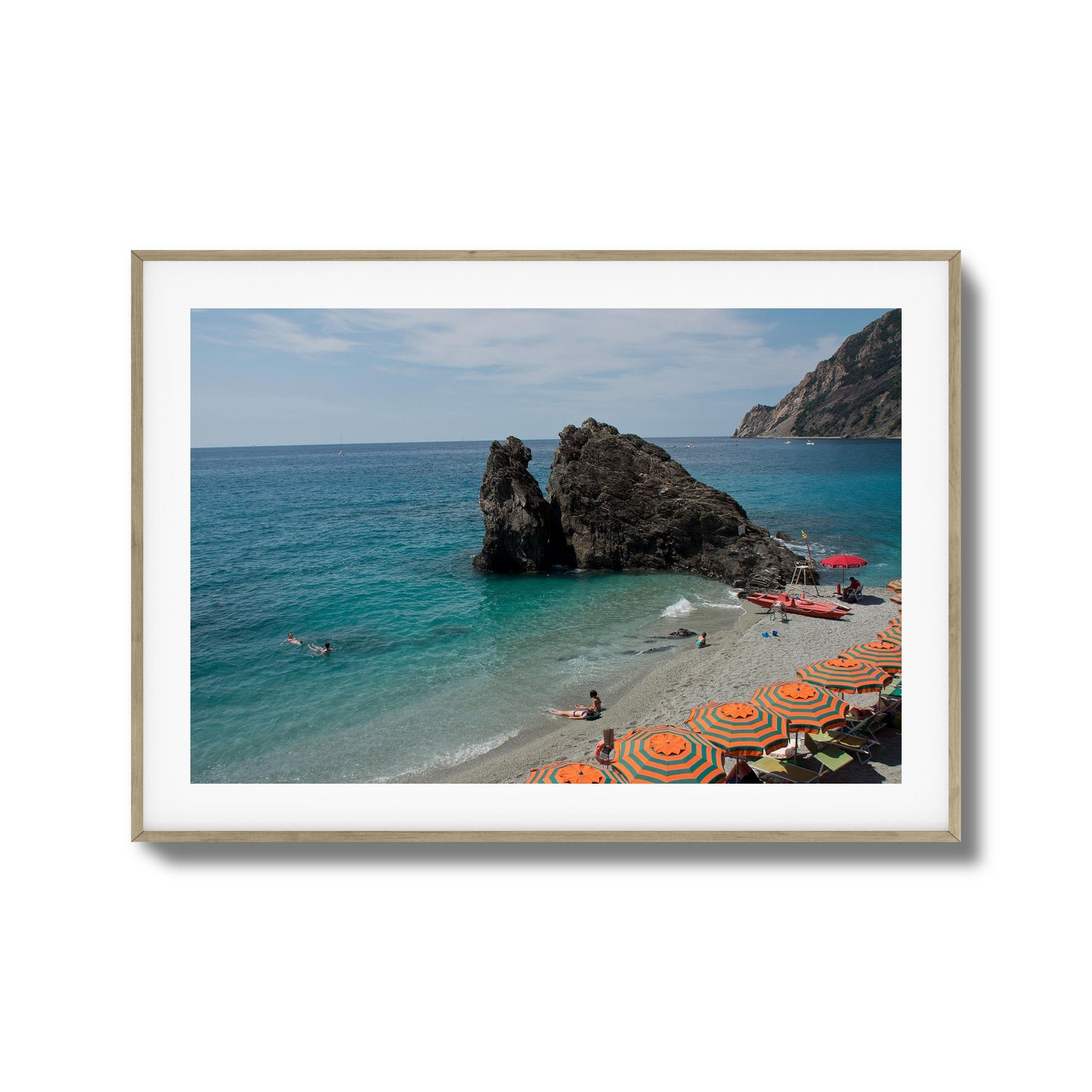 Rocky Cove Beach Scene Framed Art