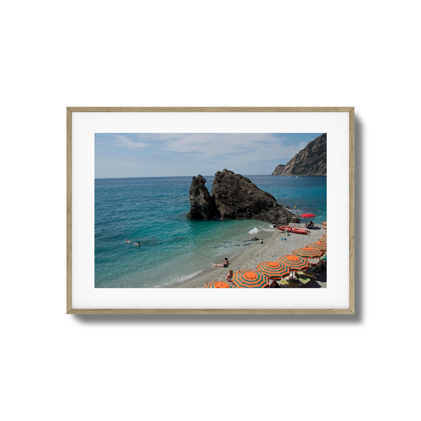 Rocky Cove Beach Scene Framed Art