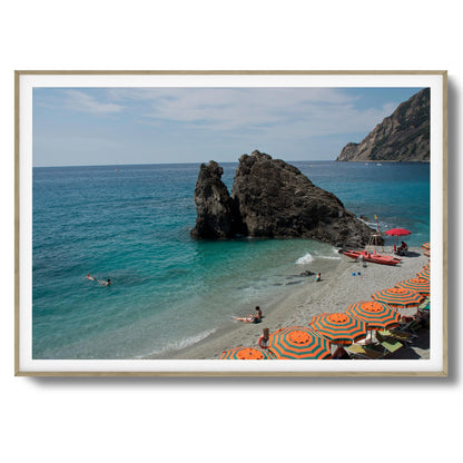 Rocky Cove Beach Scene Framed Art