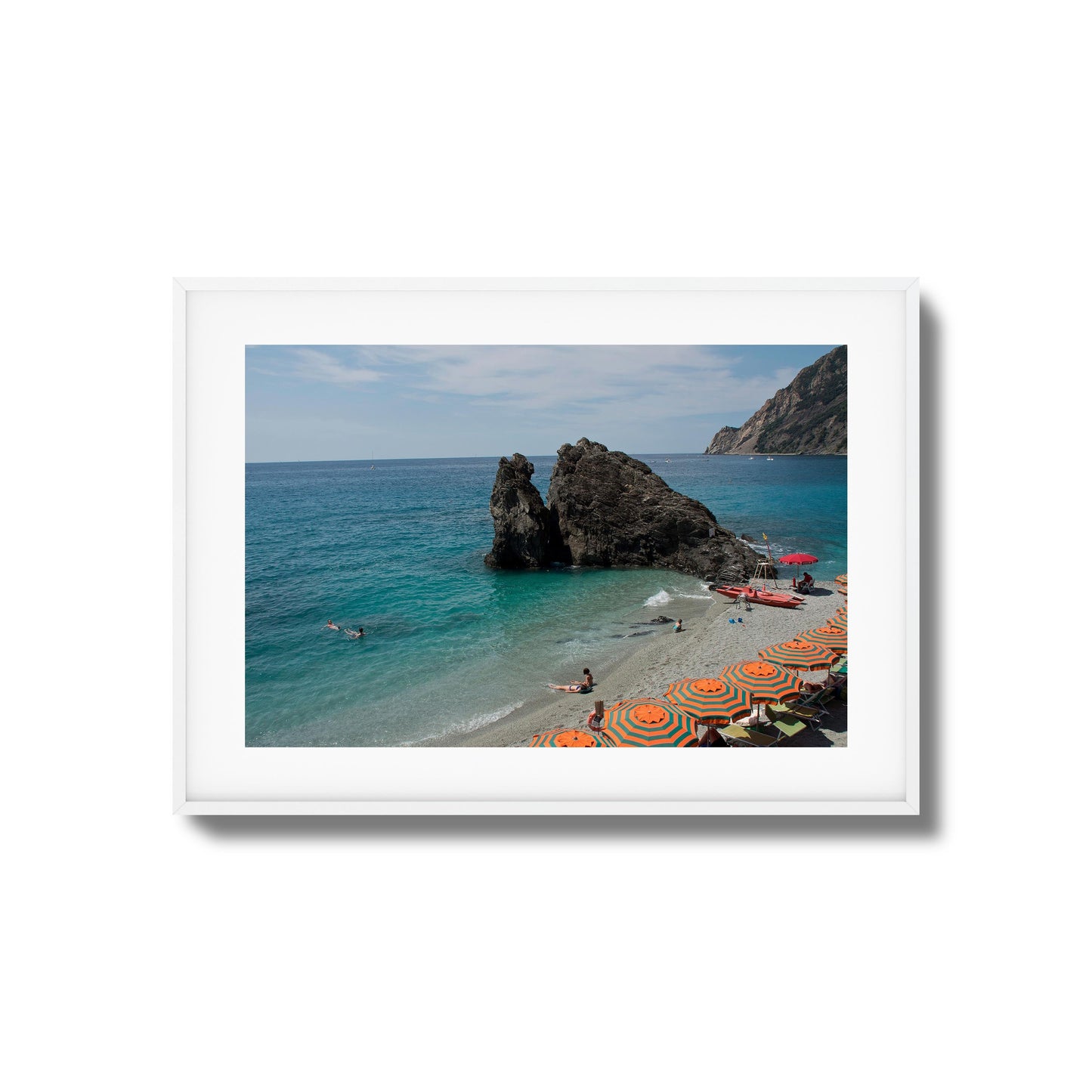 Rocky Cove Beach Scene Framed Art