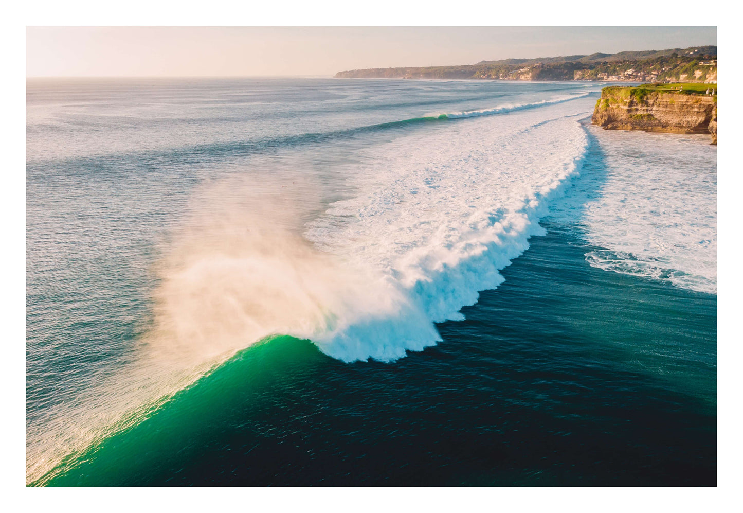 Rolling Waves from Above Framed Art