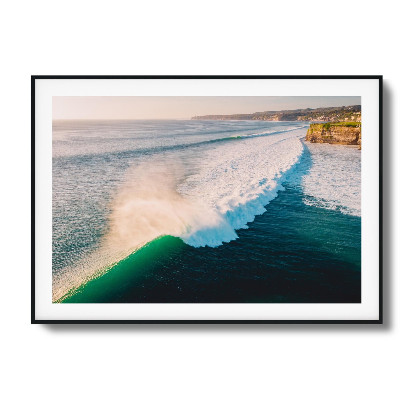 Rolling Waves from Above Framed Art - Assure Spark