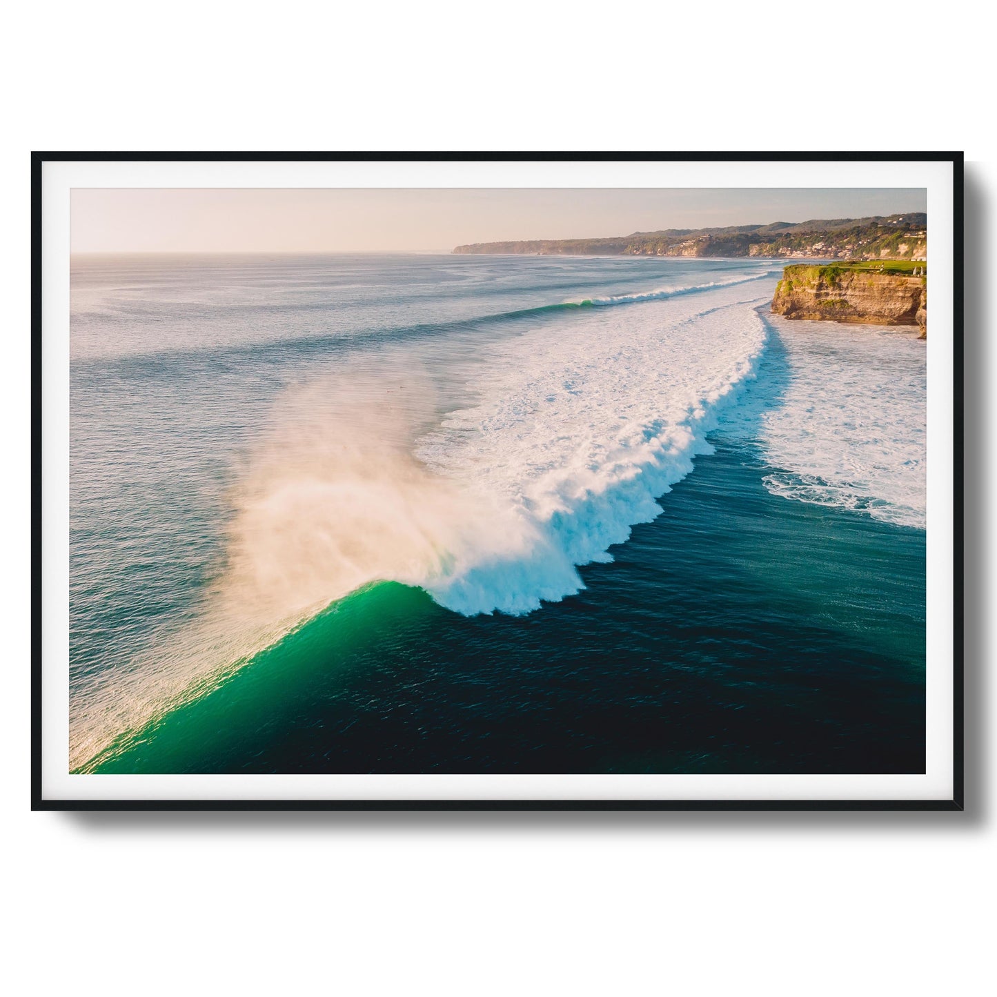 Rolling Waves from Above Framed Art