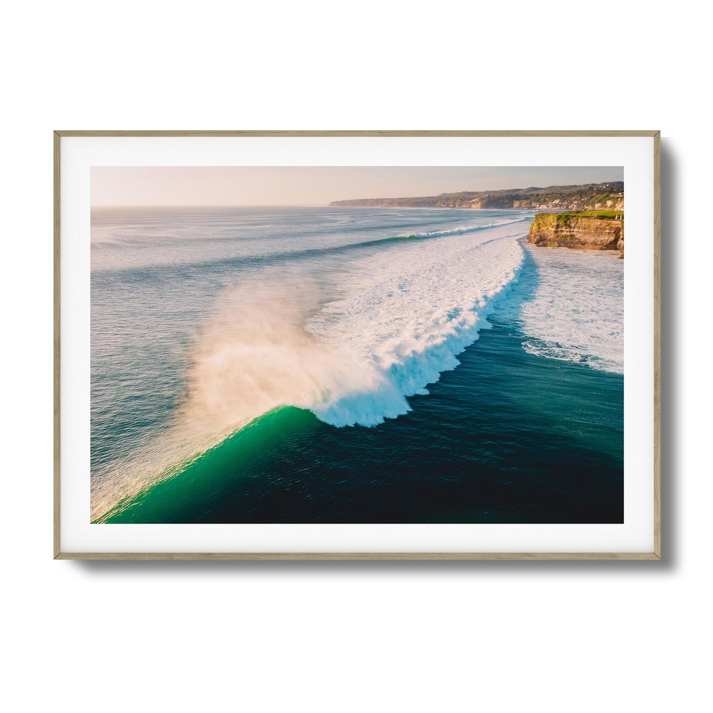 Rolling Waves from Above Framed Art