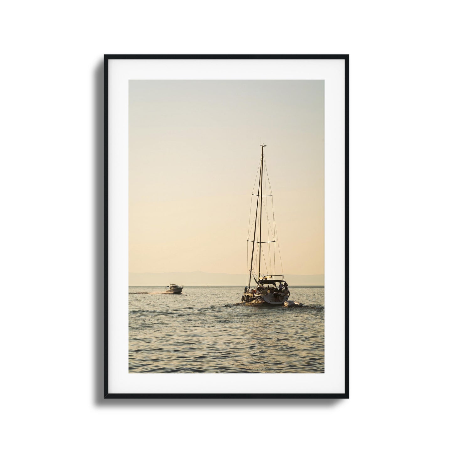 Sailboat at Sunset Framed Art