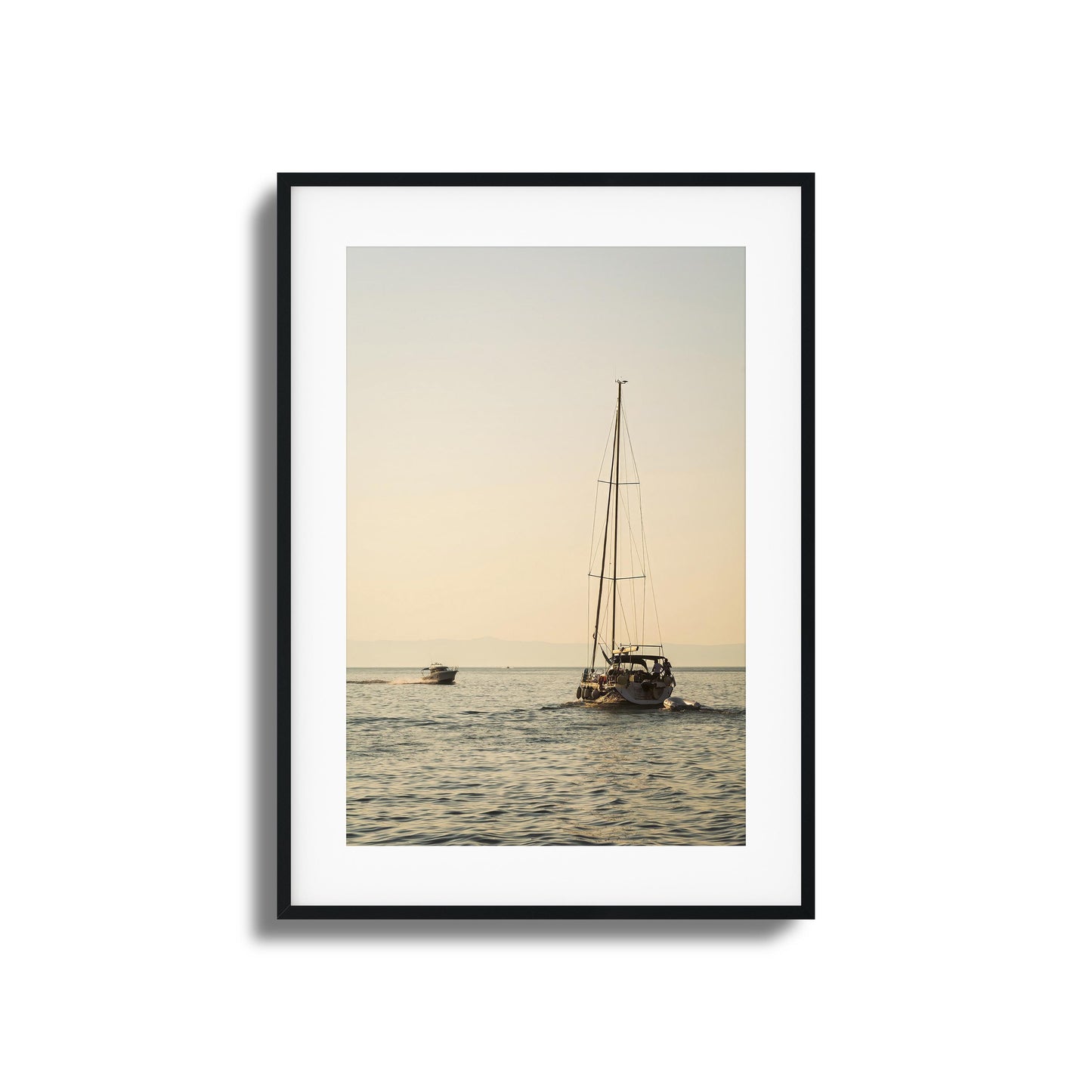 Sailboat at Sunset Framed Art